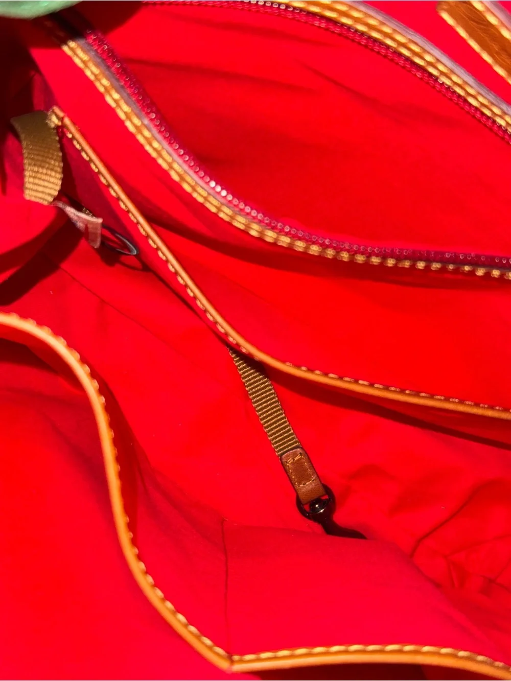 Dooney & Bourke Florentine Leather The Smith Satchel Bag , Tassels, Red Lining - Picture 14 of 15
